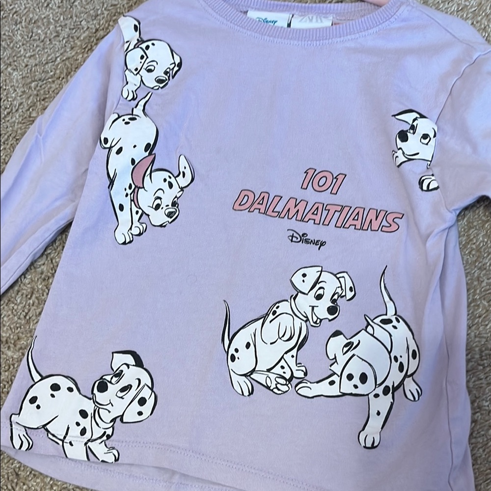 Zara Disney 101 Dalmatians Toddler Girl Long Sleeve Shirt